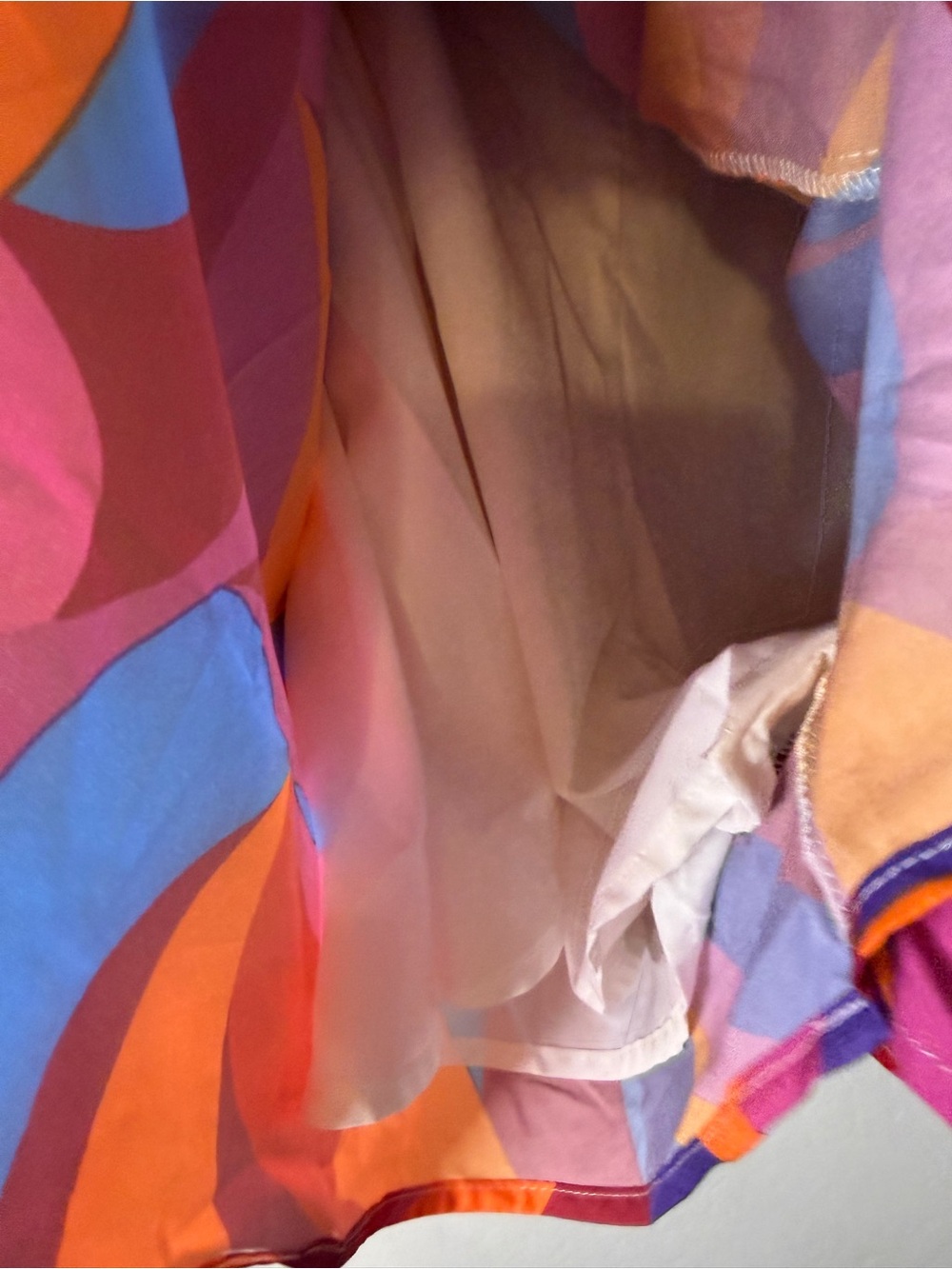 Abstract Ruffle Multicolor Mini Dress - Picture 5 of 6